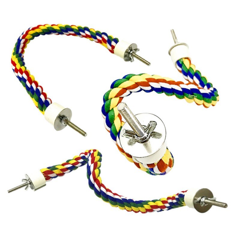 Agapornis-soga para cotorra de pájaro interactivo, accesorios de jaula, juguetes para loro, perca cómoda, Bungee Bird, juguetes de algodón