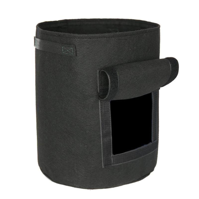 Breathable Potato Tomato Vegetable Growth Bag Vertical Vegetable compost Planting Grow Bag: 30x35cm Black