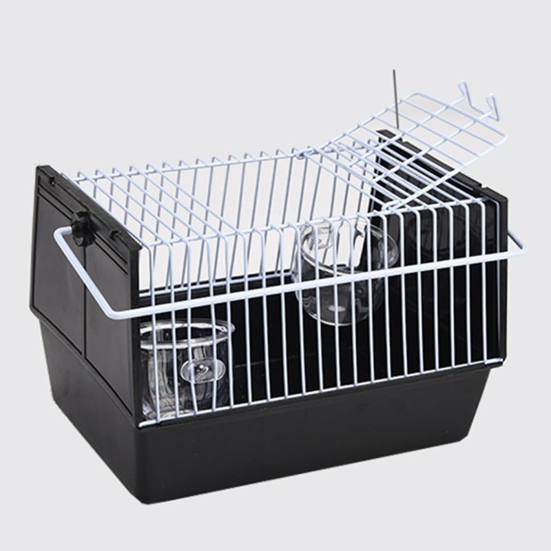 Travel Bird Carrier Cage Wire Rectangular for Small Birds and Canaries Outdoor