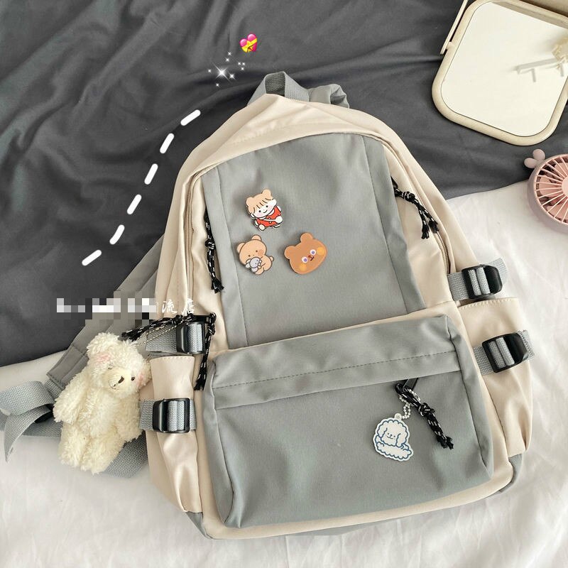 Schoolbag Female Students Korean Versatile Backpack Campus Harajuku Multifunctional Backpacks Mochila Mujer