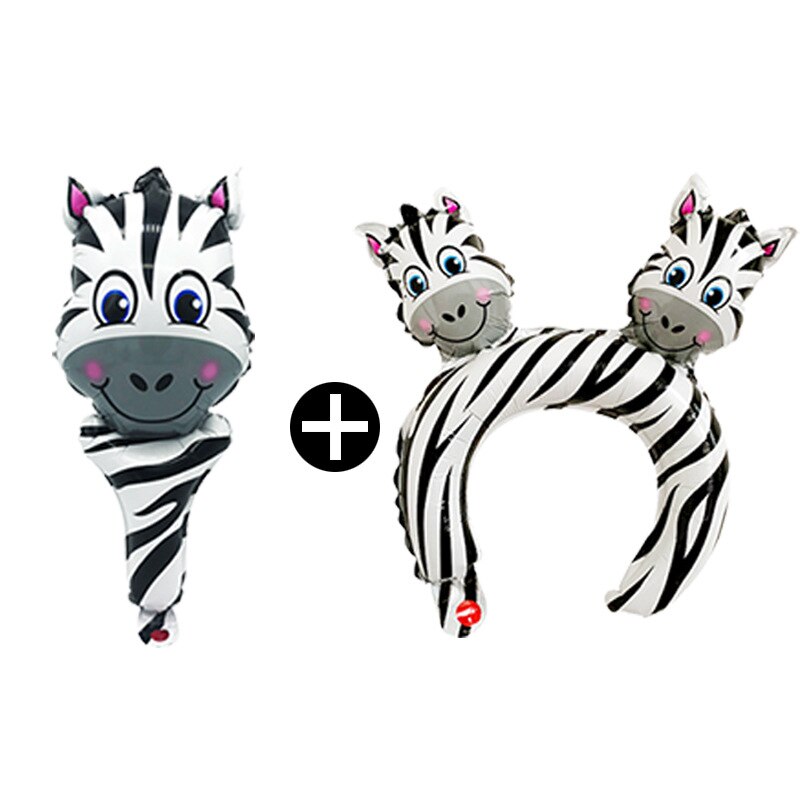 Hoofdband Haarbanden Aluminium Folie Ballon Cartoon Dier Haaraccessoires Club Speelgoed Aluminium Film Ballon Stack Scan Code Kleine G