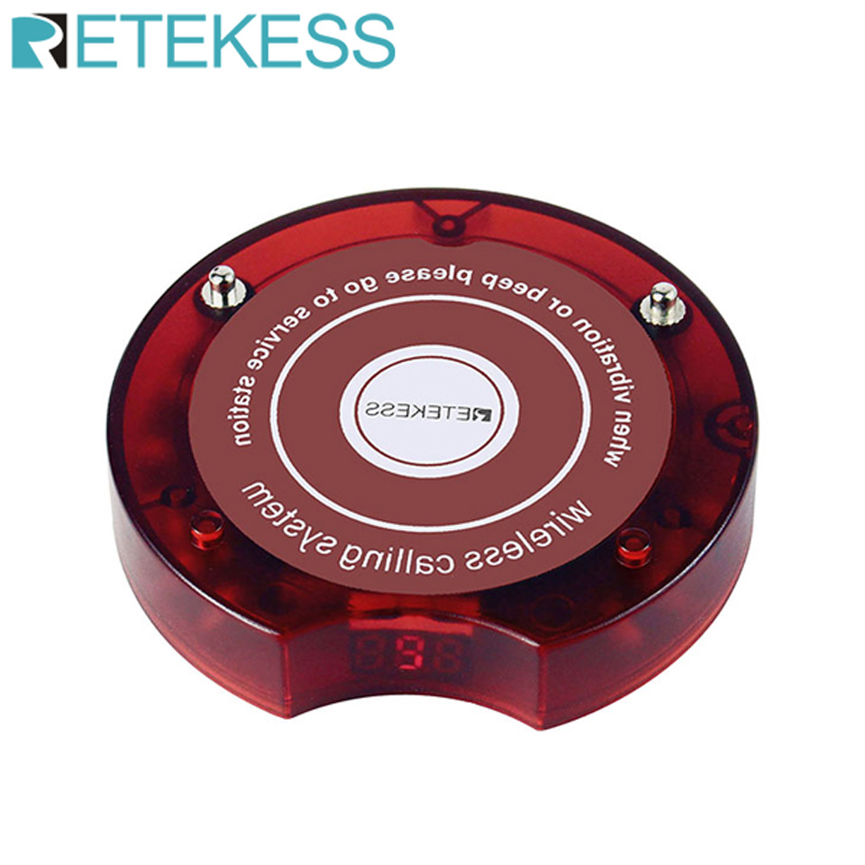 Retekess 1Pc Coaster Pager Ontvanger Voor TD165 Draadloos Bellen Queuing Systeem Voor Restaurant Koffie Winkel Kerk Kliniek