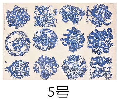 12PCS/set transfer paper Ceramic underglaze Colorful flower paper Blue and White Sticker 54x37cm High Temperature Ceramic decals: 5PCS 5