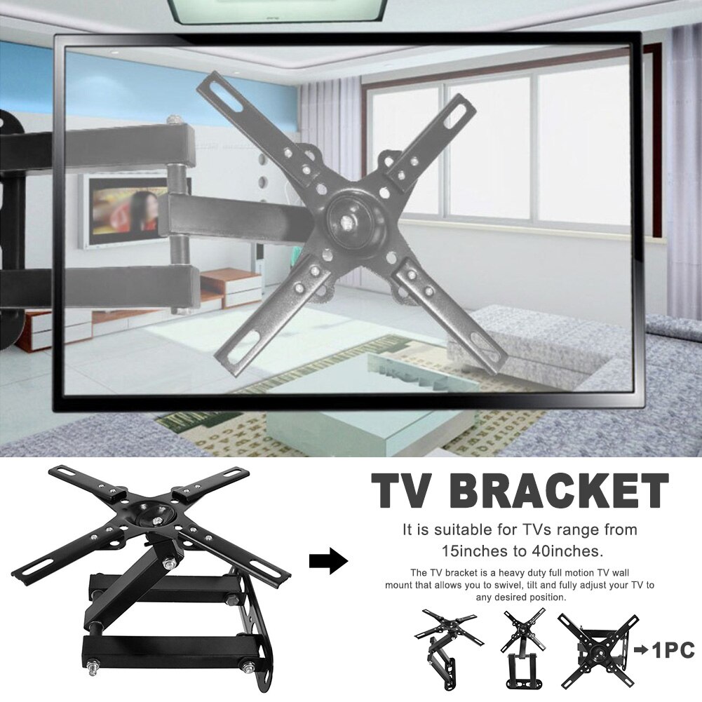 Adjustable Angle Home Frame Support Universal Living Room Wall Mounted Stable Tilt Swivel TV Bracket Bedroom LCD Monitor