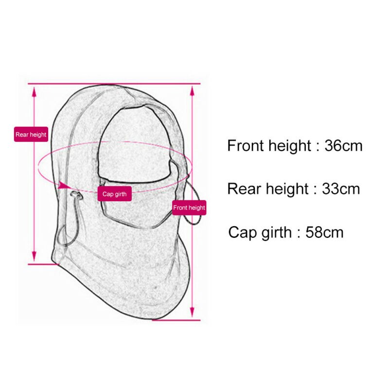 Winter Ski Maske Halstuch Sturmhaube Motorrad Mütze Schlauchschal Halswärmer DE