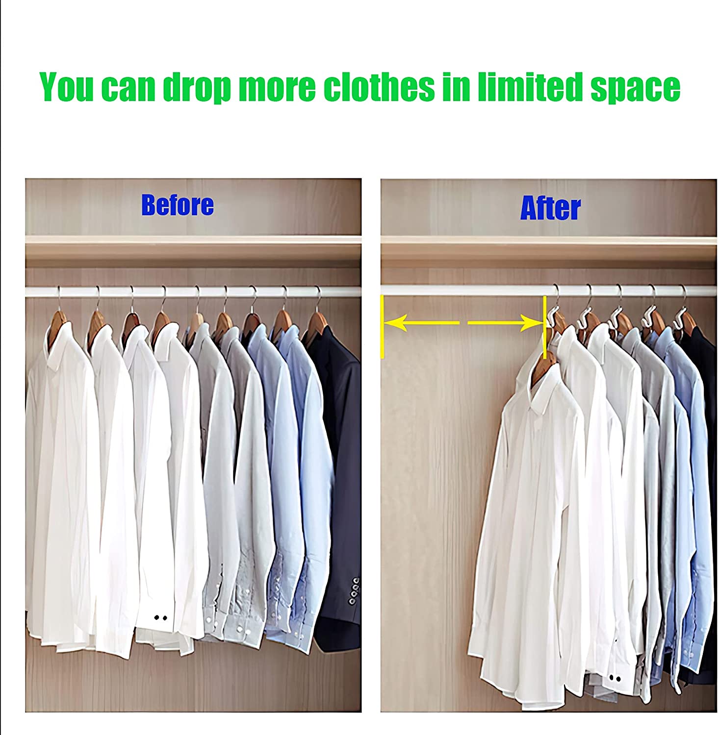 Ganchos conectores para colgar ropa, organizador de armario, Clip de ahorro de espacio, Perchero de almacenamiento para armario y dormitorio, 6/12/24 Uds.