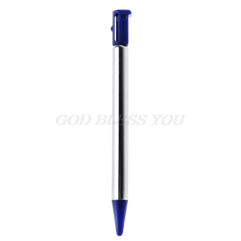 Bolígrafos cortos de estilo ajustable para Nintendo 3DS DS, lápiz táctil extensible,: Azul