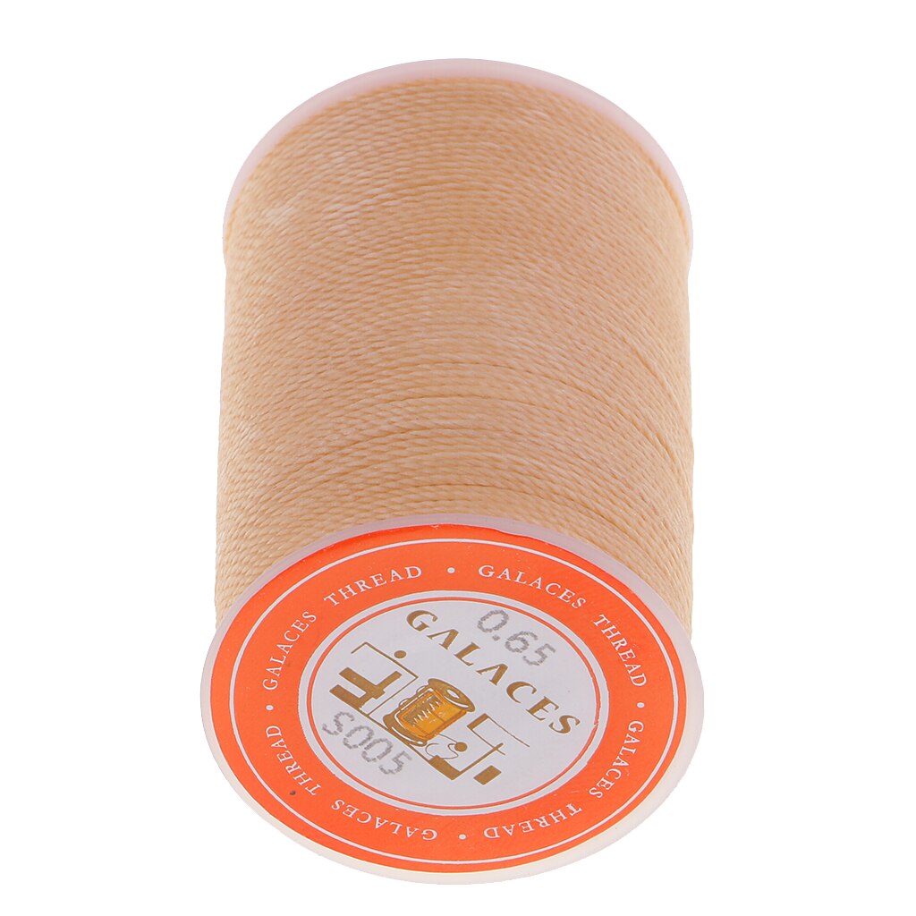 Strong Polyester Leather Sewing Waxed Thread For Repair Shoes Clothes 0.65mm: Beige