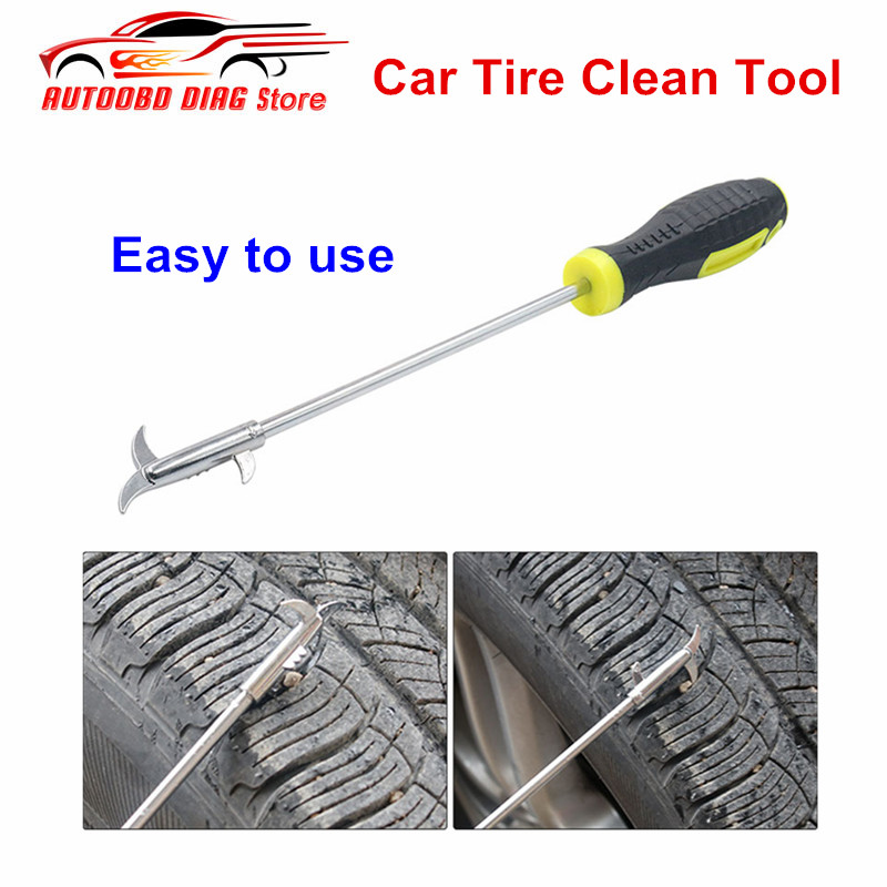 Car Tire Cleaner Groove Broken Stone Remover Tire Cleaning Hook Tire Cleaning Tool Car-styling Pick-Up Hook Tire