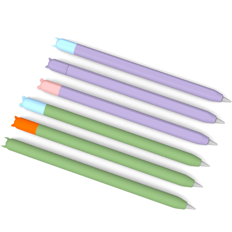 Czteroczęściowy/zestaw TPU silikonowy pokrowiec ochronny pokrywa uchwytu do Apple Pencil 1 2 akcesoria obudowa odporna na zarysowania