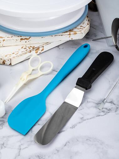 46pcs Multi-function Cake Decorating Kit Cake Turntable Set Pastry Tube Fondant Tool Kitchen Dessert Baking Pastry Supplies ZXH