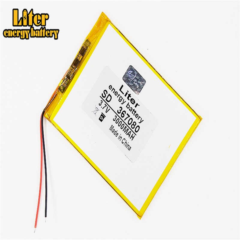 367080 3.7V 3000mah 357080 Lithium polymer Battery with Protection Board For 7 inch Tablet PC