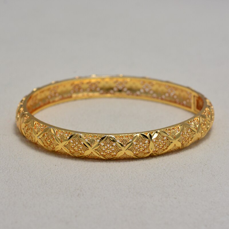 Luxury Gold Color Jewelry Bangles for Women Ethiopian Bracelets Middle East African Party wedding: 10