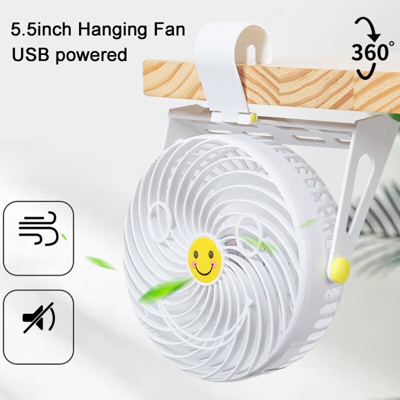 Portable Charging Mini Fan 2 Gears Wind Desktop Cooler USB Ceiling Fan for Home
