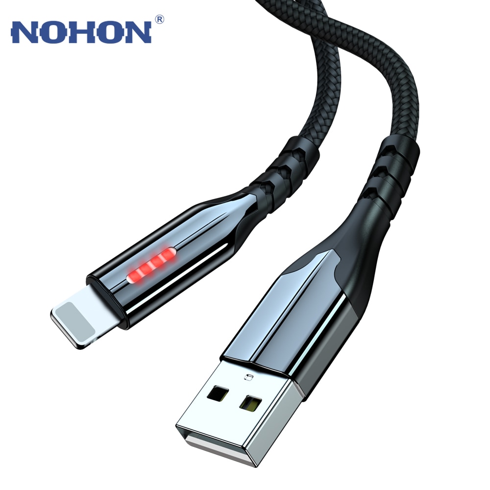 1M 2M 3M Dynamic LED Quick Charge Charger Cable For iPhone 7 8 6 6s Plus 11 X 5 5s SE iPad Origin Cord Wire Mobile Phone Cables