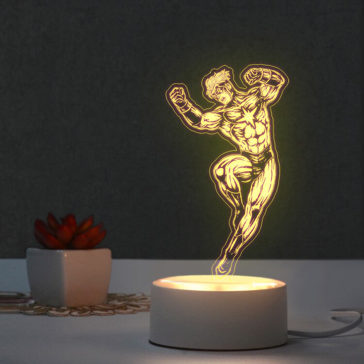 Anime and game-style night light decoration table lamp: Captain Marvel