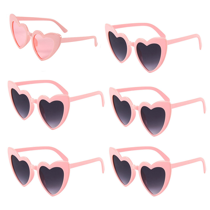 6/8 Stück Bachelorette Junggesellinnenabschied Weiß Rosa Sonnenbrille Herz Brille Braut zu sein Brautjungfer Hochzeit Brautparty Dekore: Brown