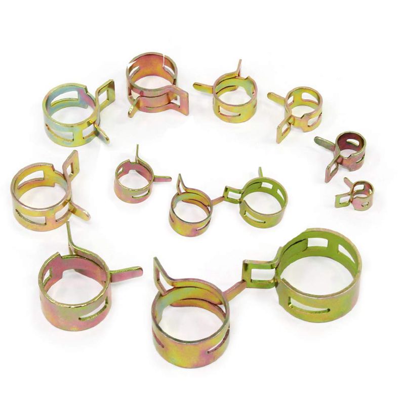 Fjeder spændebånd , 96 stk /8 størrelse brændstof / silicone vakuumrøret lavtryksluft clip klemme  (12 x diameter 6mm 8mm 9mm 10mm 11mm 12mm