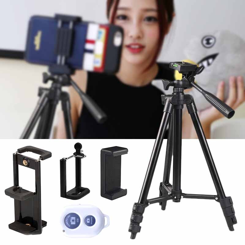 Uniwersalny statyw do telefonu profesjonalny aparat do nagrywania wideo stojak fotograficzny do Xiaomi HUAWEI IPhone aluminiowy Tripode podróżny