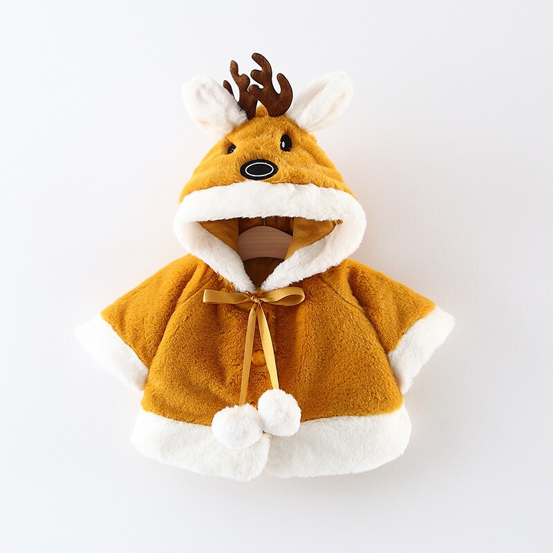 Autumn Winter Christmas Girls Baby Coat Baby Girls Clothes Outerwear Baby Clothes Cute Pure Cotton Ladies Cloak Coat