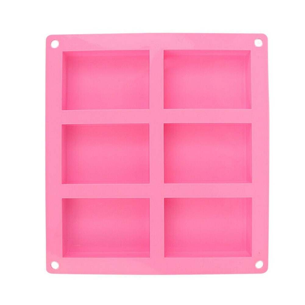 Siliconen Zeep Mal 6 Cavity Rechthoek Bak Lade Draagbare Voor Zelfgemaakte Diy Mold K888: Default Title
