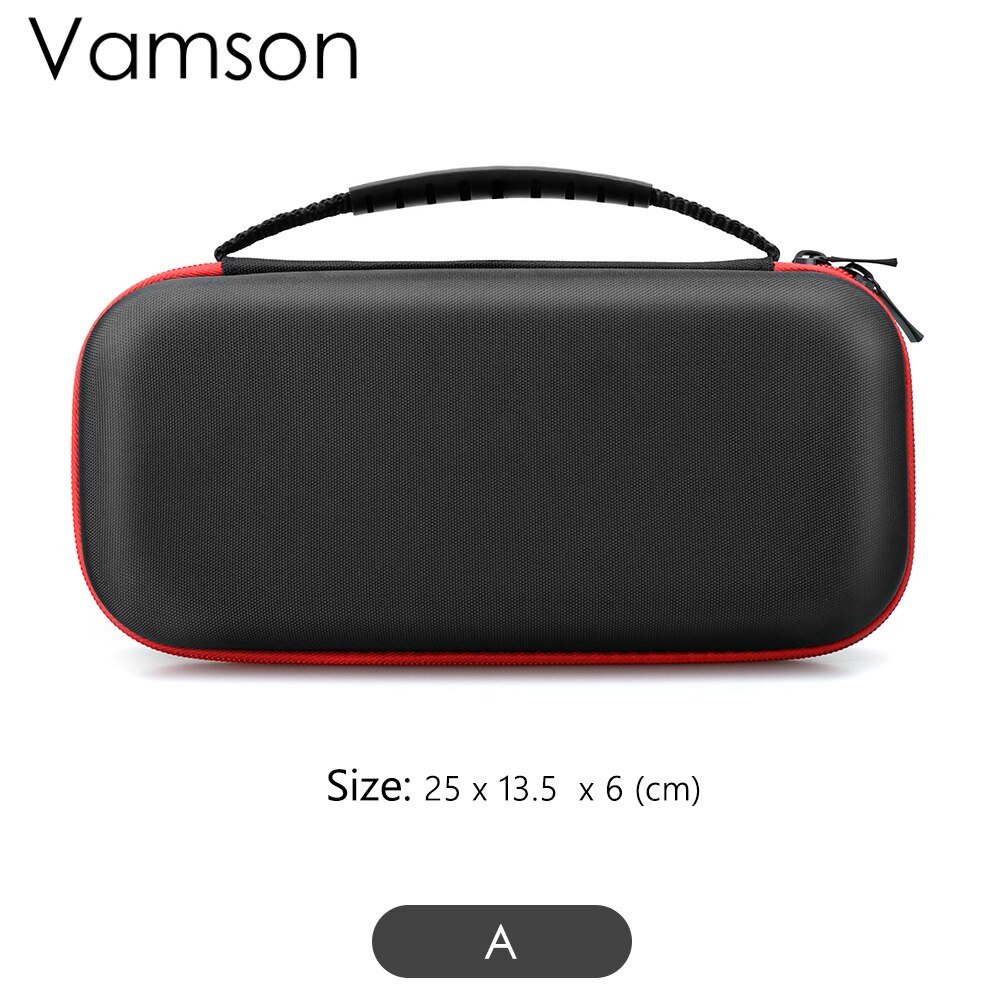 Vamson Voor Nintendo Switch Oled Met Clear Cover Case Screen Protector Cover Voor Schakelaar Oled Opslag Draagtas Accessoires Kit: A