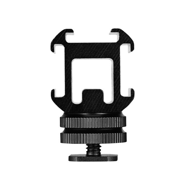 Triple Shoe Mount Adapter Flash Microphone Bracket Holder for Smooth 4 DJI Osmo Pocket Video Camera Gimbal Flash Accessories: 1