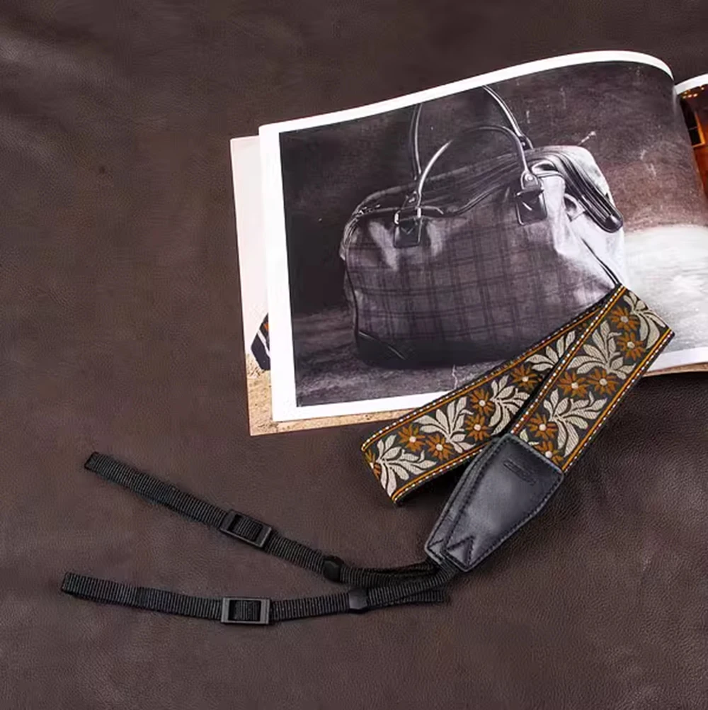 Borduurwerk Camerariem Verstelbare Digitale Slr Camera Schouderbanden Universele Micro Enkele Camera Hals Riem Riem Accessoires