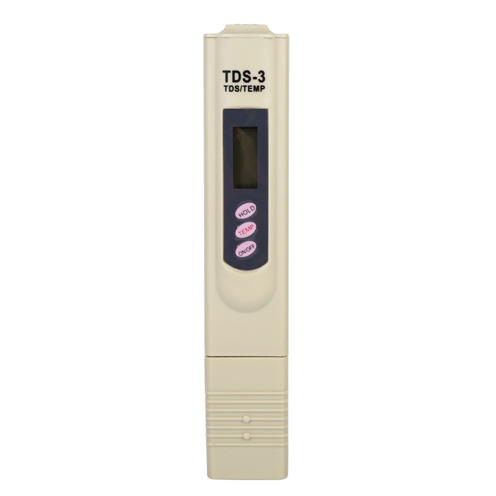 Portable mètre numérique LCD eau test stylo pureté filtre TDS mètre testeur 0-9990 PPM Temp Portable mesure outils: Grey