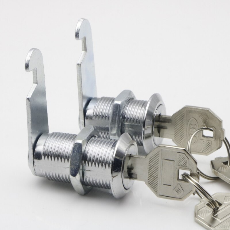 Cabinet Drawer Cam Cylinder Lock Door Cabinet Mailbox Padlock Drawer Cabinet Box Lock with Iron Key for Furniture Hardware