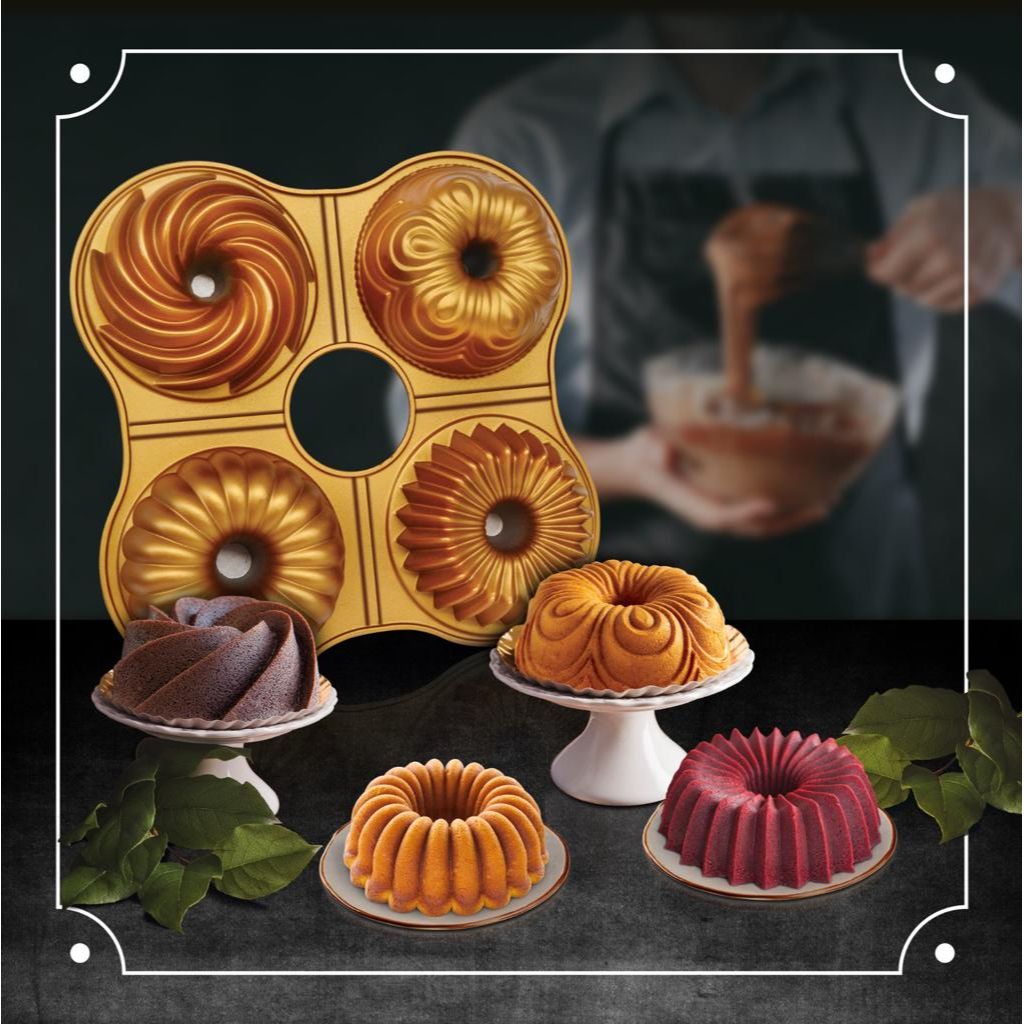 Cake Mold pan granite Galaxy 4 Piece Casting Cake Mold Ovenware Kitchenware Fireproof Non Stick