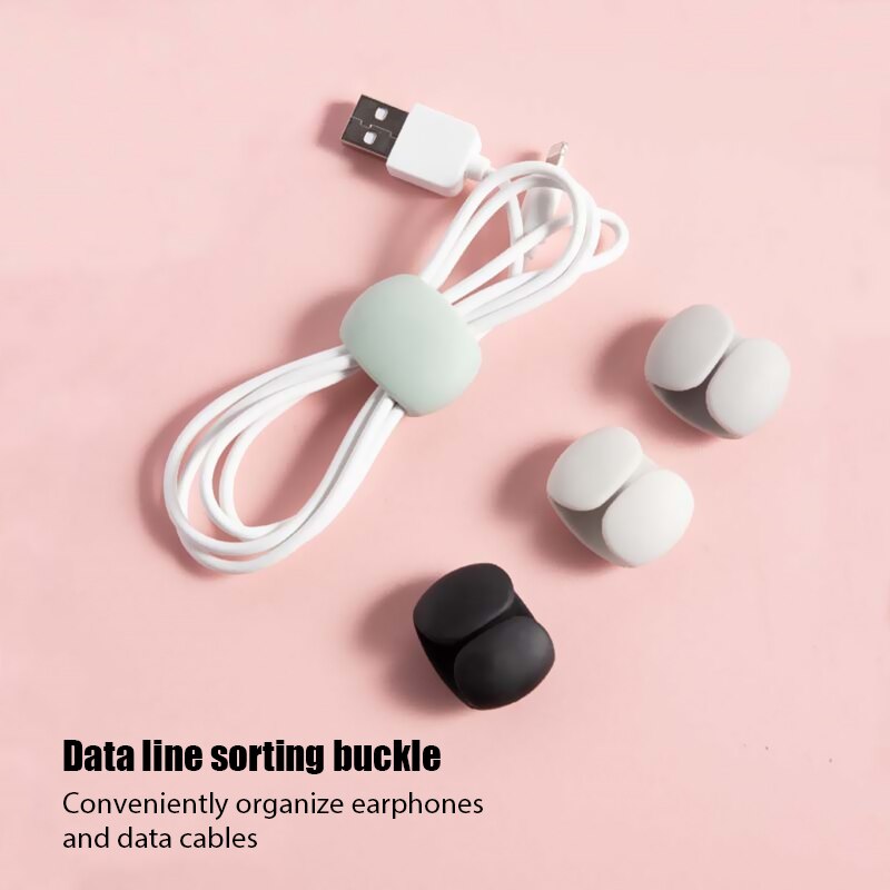 4Pcs Universal Line Storage Clip Desk Organizer Winder Portable Earphone Data Cable Storage Buckle Organizer collection