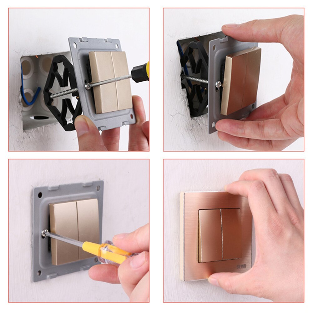 10 Stuks Socket Wall Mount Switch Box Reparatie Apparaat Bodem Doos Reparatie Accessoires Voor Elektrische 86X86Mm Muur cassette