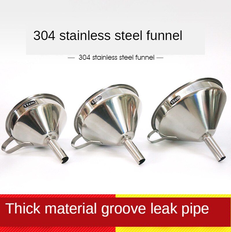 Multifunktionale Öl Trichter Edelstahl Breiten Mund Konserven Trichter Flask Filter für Öl Wein Wasser Gewürze Küche Kochen Werkzeug