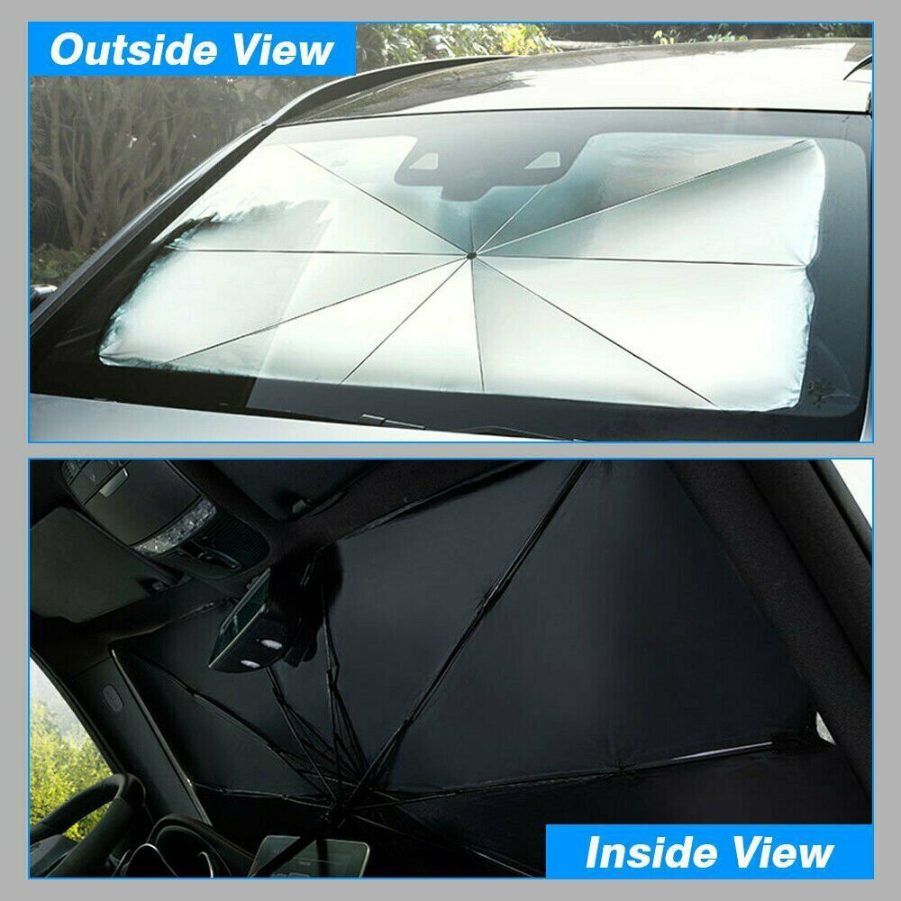Voiture parapluie forme pare-soleil Parasol Auto fenêtre avant Parasol couvre Anti UV voiture pare-brise parapluie voiture pare-soleil couverture