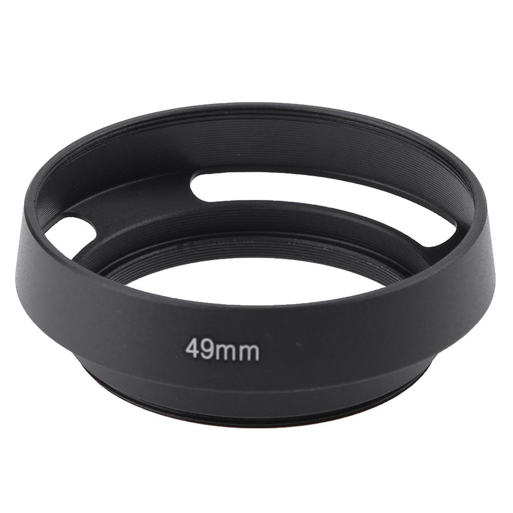 49mm 55mm 58mm 57mm Black Metal Vented Curved Lens Hood DSLR Camera Mount for Leica Canon Nikon Lens Adapter