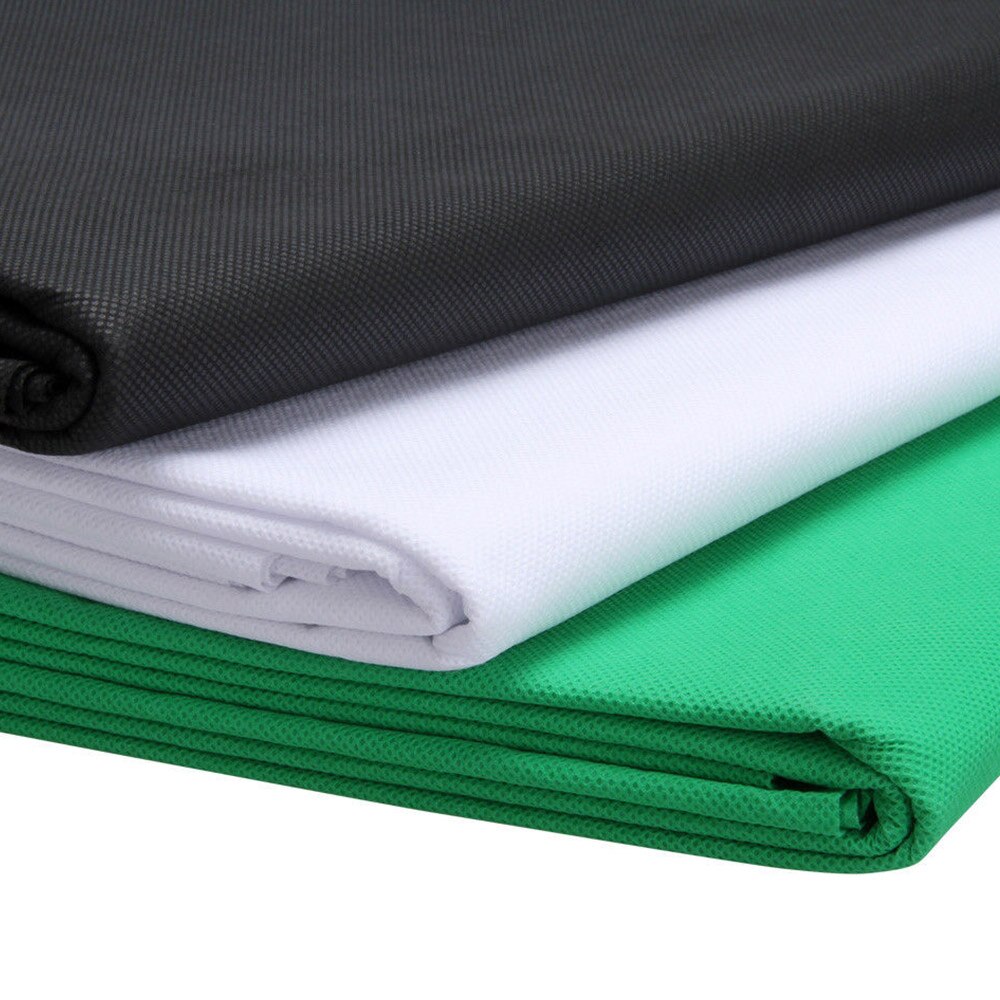 Noir blanc vert couleur polyester mélangé tissu Photo arrière-plans Studio photographie écran Chromakey toile de fond tissu pliable