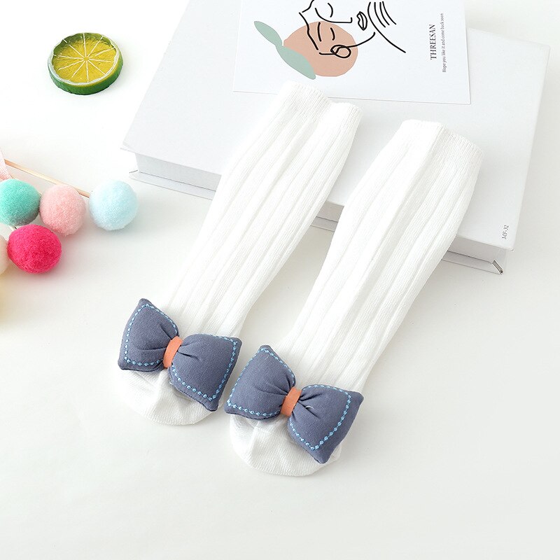 0-3Y Unisex Sveglio Bello Del Fumetto Dei Capretti Del Bambino Calzini E Calzettoni Al Ginocchio Della Ragazza del Ragazzo Del Bambino Del Bambino Calzini E Calzettoni Grande Arco Infantile Sockings Morbido Cotone bambini Calzini E Calzettoni: WHITE / S 6-12Months