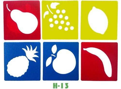 108 allerlei Figuren Schilderen Templates Voorschoolse Vroeg Onderwijs Tekening Tools Stencil voor Kids Air Brush/Spray voor Muur /venster: H-13