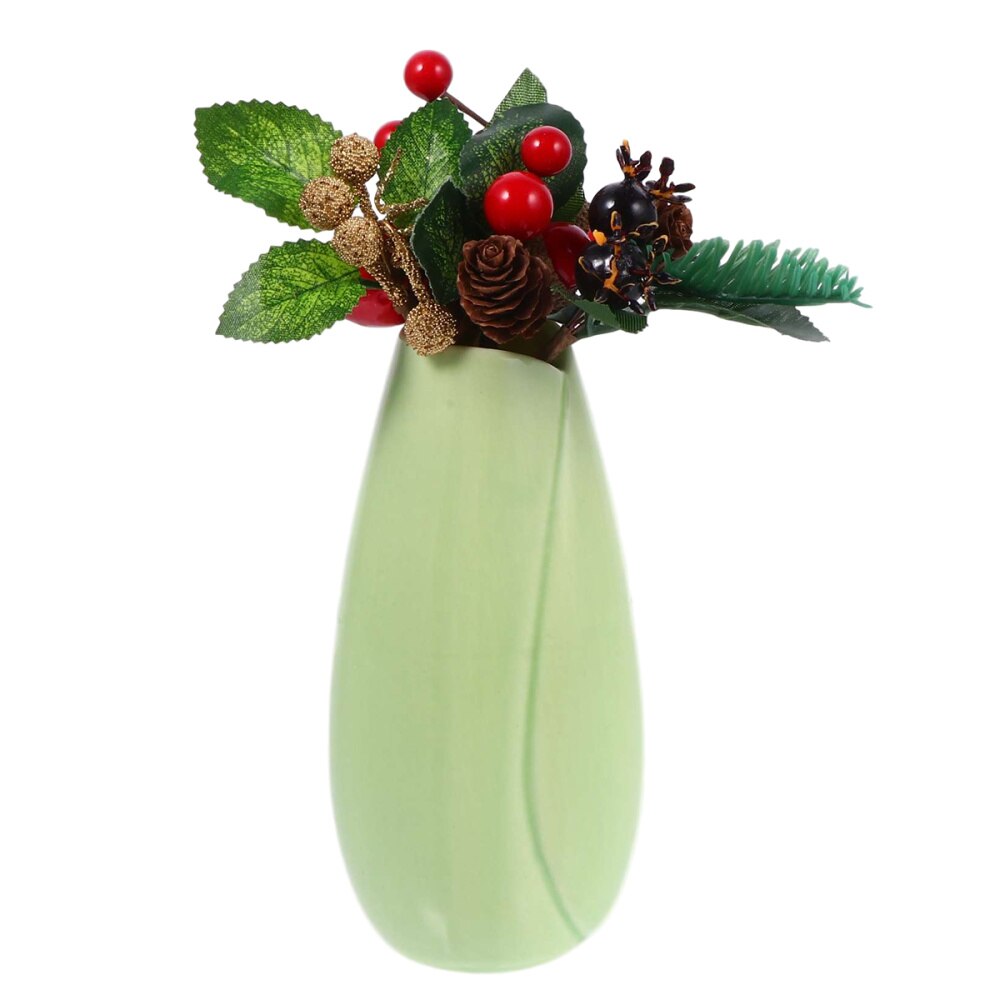 5pcs DIY Christmas Greeting Cards Decoration Simulation Pine Cone Branches