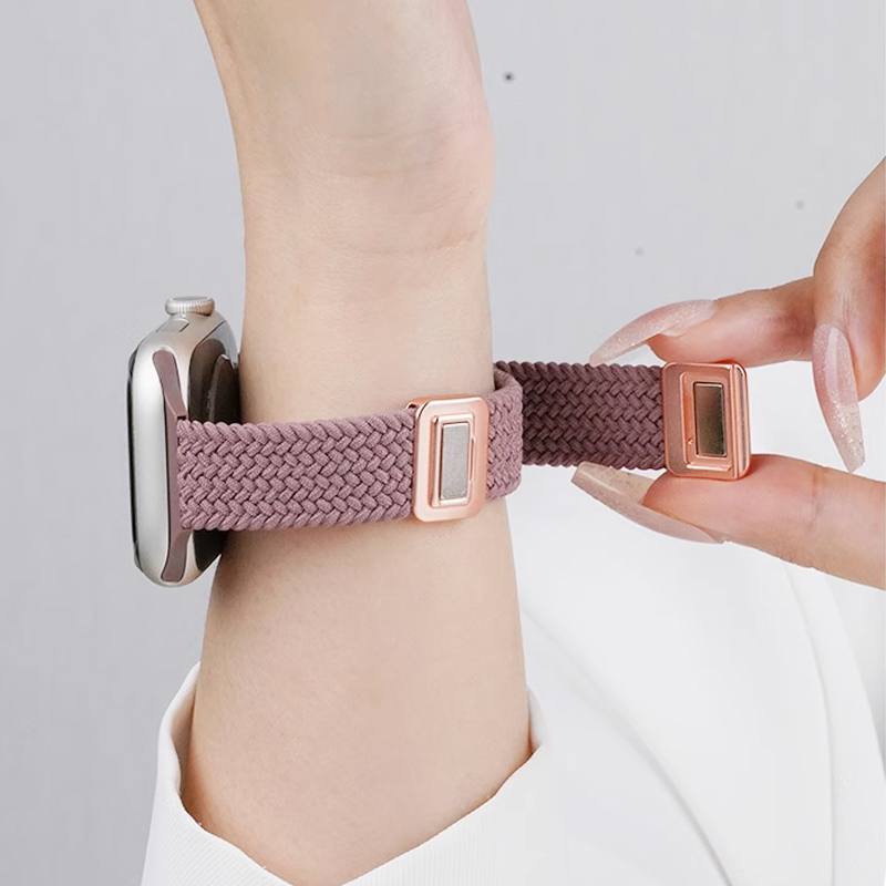 Bracelet en Nylon pour Apple Watch 9 8 7 45mm 41mm Ultra 49mm, boucle tressée mince, iWatch 6 5 4 SE 44mm 40mm 10 46mm 42mm