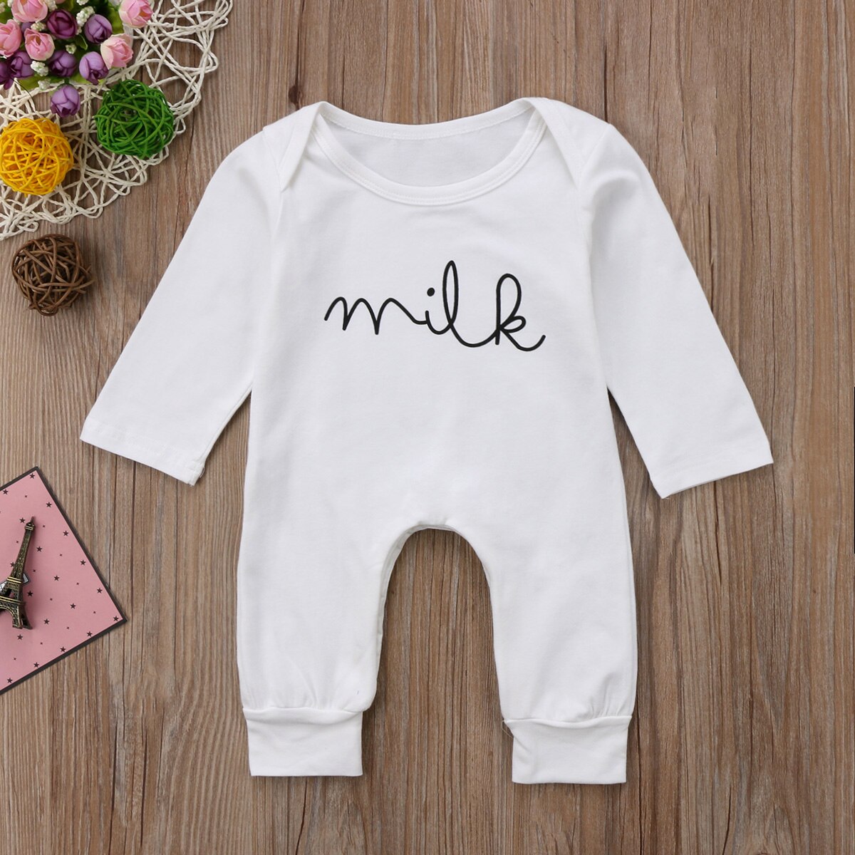 Baby Kid Newborn Boy Girl Romper Jumpsuit Top MILK Cotton Playsuit Clothes Outfit