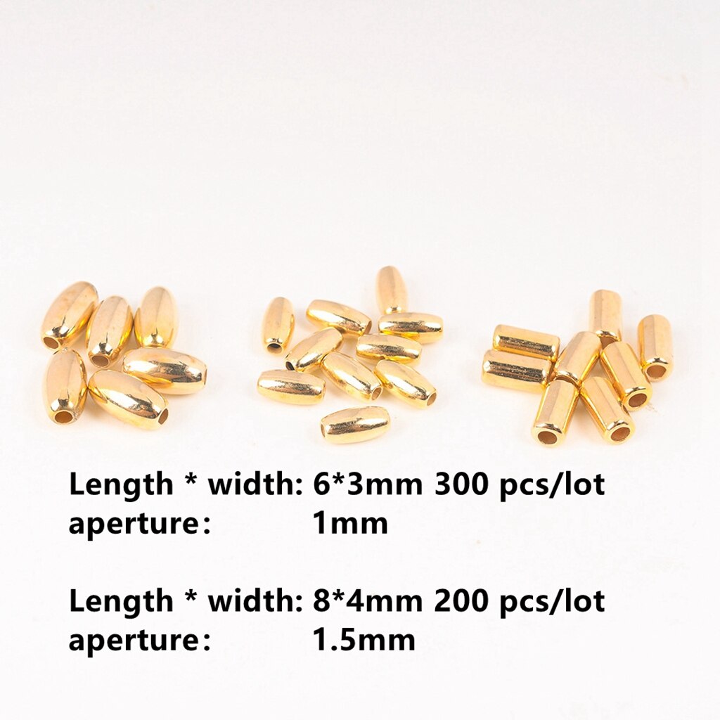 200 Stks/partij 6-8Mm Ccb Tube Charms Loose Bead Voor Sieraden Maken Accessoires Diy Plastic Ovale Spacer Kralen voor Ketting Armband