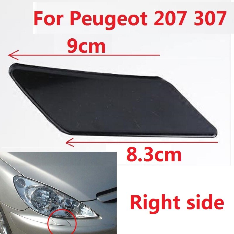CAPQX Für Peugeot 207 307 Für Citroen C4 Vorderseite Scheinwerfer scheinwerfer Waschanlage Düse Abdeckung sprühen Jet Deckel Gehäbenutzen Haus Hülse: 207 307 Rechts Startseite