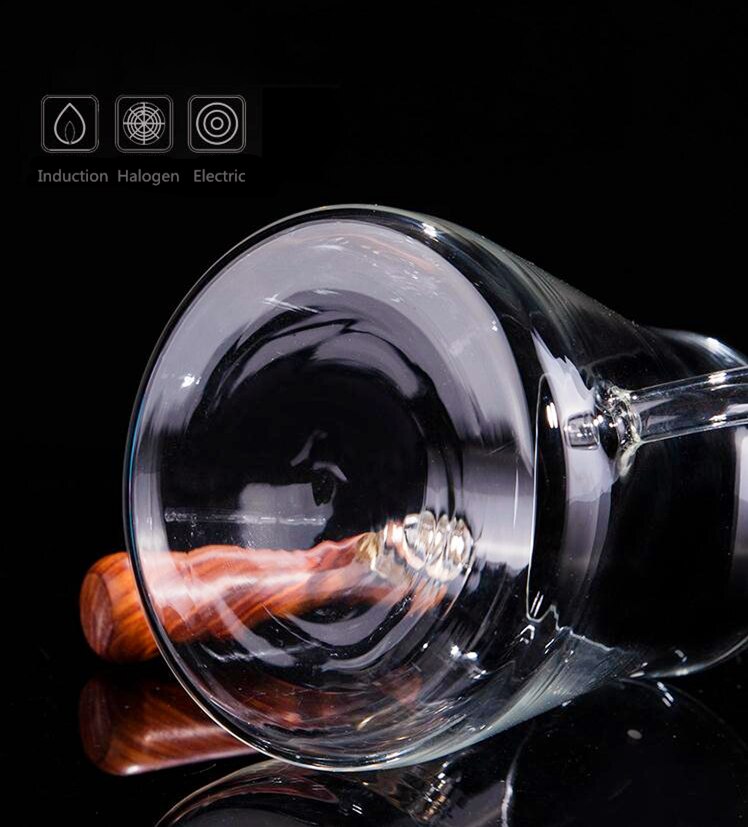 20oz/600ml Thick Glass Tea Coffee Kettle Teapot,Gooseneck Thin Spout for Pour Over Coffee Pot,Teabloom Stovetop &amp; Microwave Safe