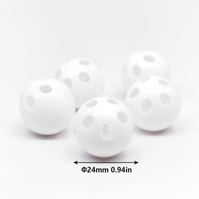 Cloche de hochet en plastique Iksqueaky, perles de hochet bricolage, fabricant de bruit, réparation, jouet pour chien, accessoires pour animaux de compagnie, 10 pièces, 24mm