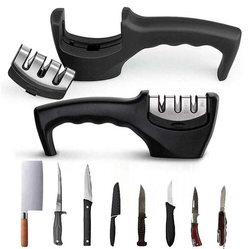 [video]1Pcs Knife Sharpener Ceramic Knife Sharpening Stone Tungsten Steel Diamond Sharpener Kitchen Tools