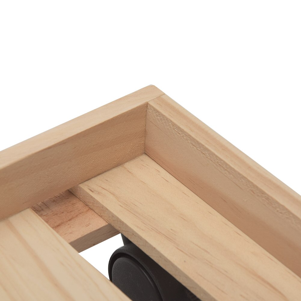 Computer Case Holder Heat Dissipation PC Moving Desktop Rolling Wheels Office CPU Stand Wooden Adjustable Caster Tower Tray