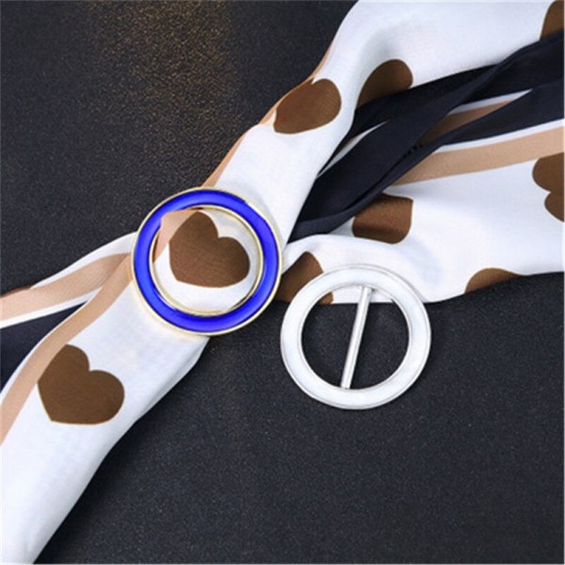 Broches rondes en soie pour foulard, broches ovales pour femmes, porte-écharpe rond, accessoires de bijoux