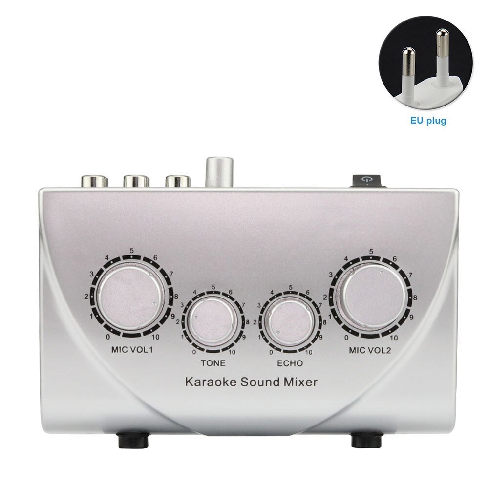 Audio System Digital Audio Sound Compact Mini Mixer Portable Microphone Sound Mixer Devices Console 2 Plugs